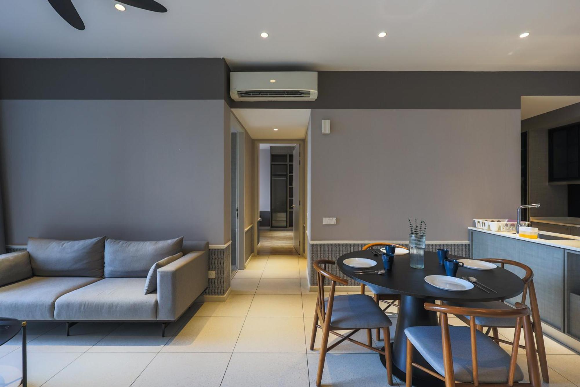 Ferienwohnung Millerz Square By Mykey Kuala Lumpur Exterior foto A living room in a condominium